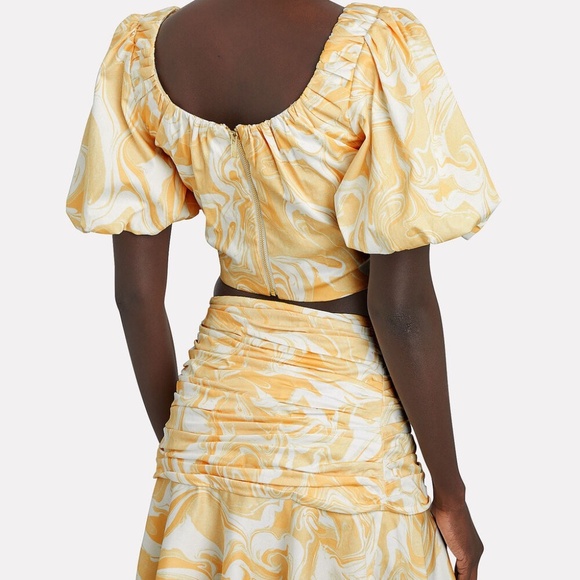 NWT AIIFOS Carrie Puff Sleeve Crop Top - Picture 2 of 7